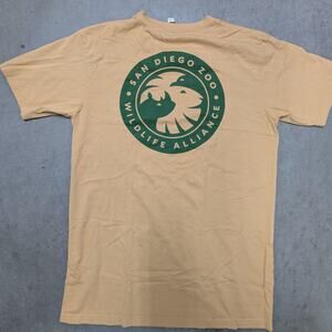 San Diego Zoo Wildlife Alliance Graphic T-Shirt Tan Mustard Yellow Medium